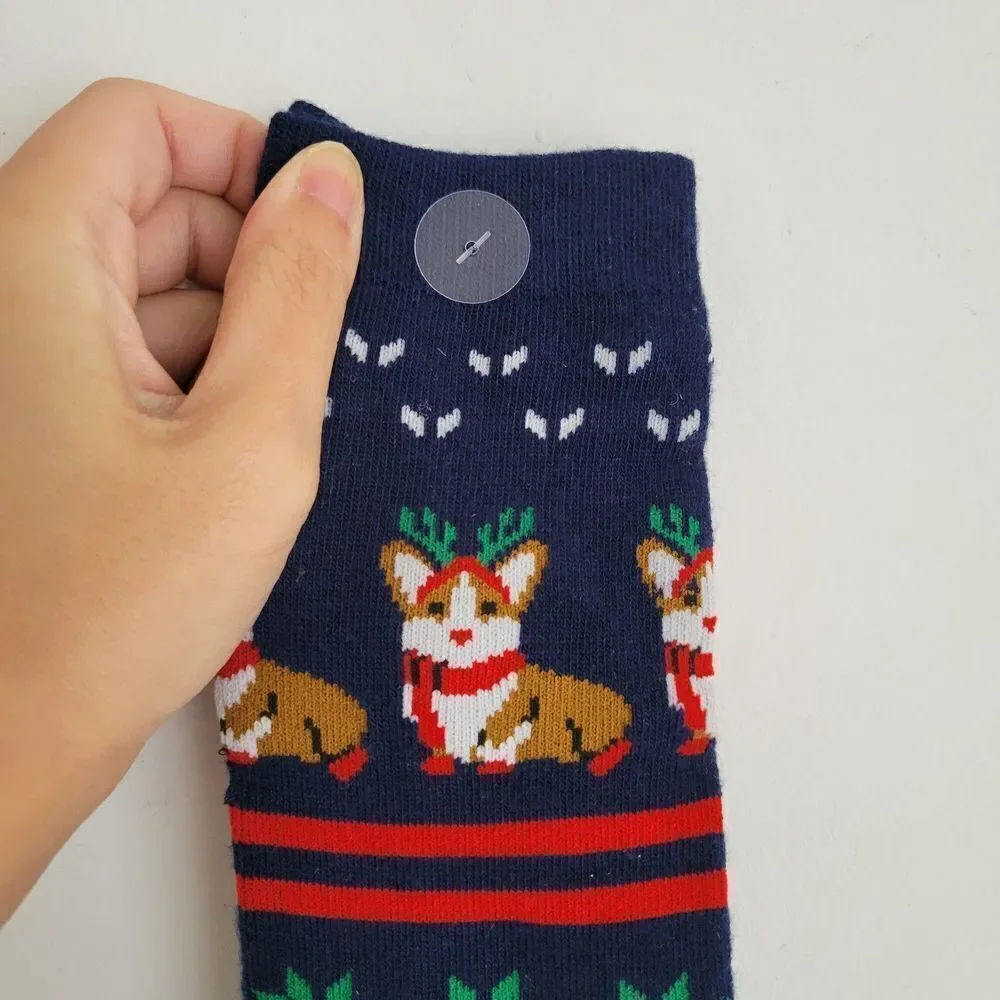 NEW Wondershop Christmas Holiday Puppy Dog Long Crew Socks One Size Fits All